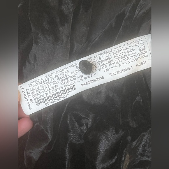 Zara Black Velvet Wrap Blouse With Tassel Ties - Picture 8 of 9